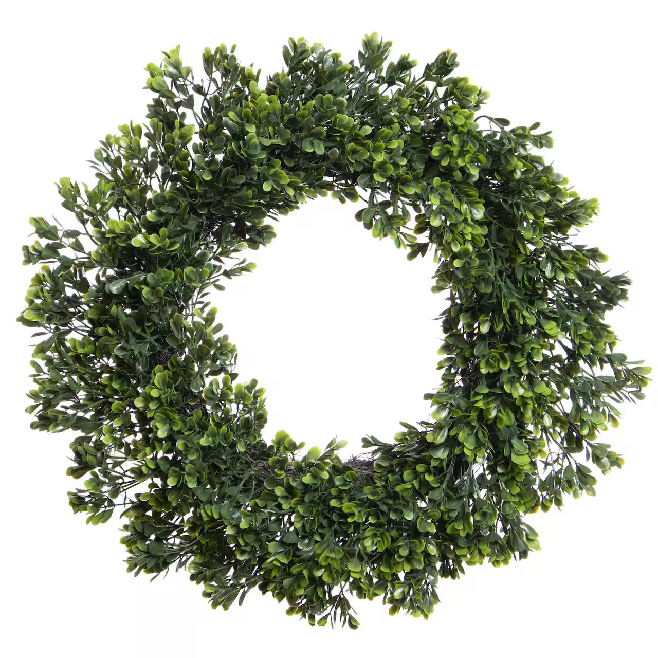 20" UV-Resistant Boxwood Wreath – Artificial Greenery Door Wreath for Spring, Porch & Indoor Home Décor