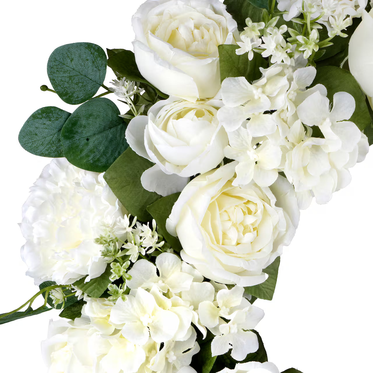 22" Cream Peony & Hydrangea Wreath – Elegant Artificial Spring Floral Door Wreath for Entryway, Wall & Mantel Décor