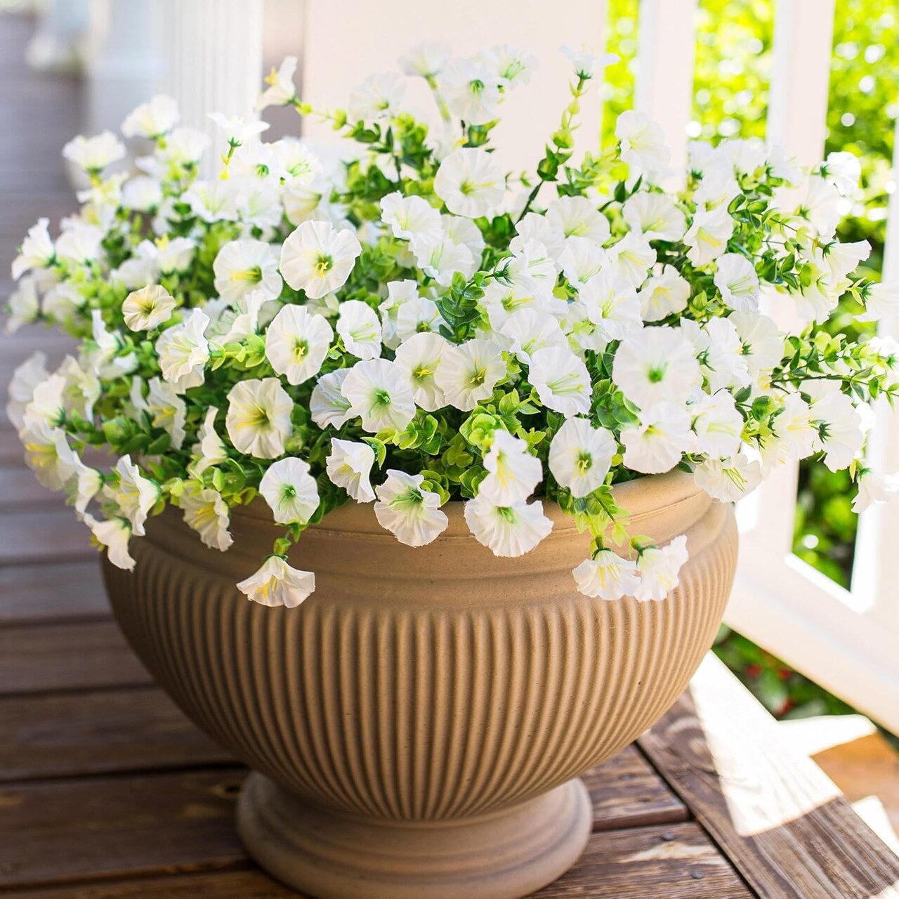 UV-Resistant Artificial Flowers – 10 Bundles Real-Touch Outdoor Faux Plants for Garden, Porch & Patio Décor