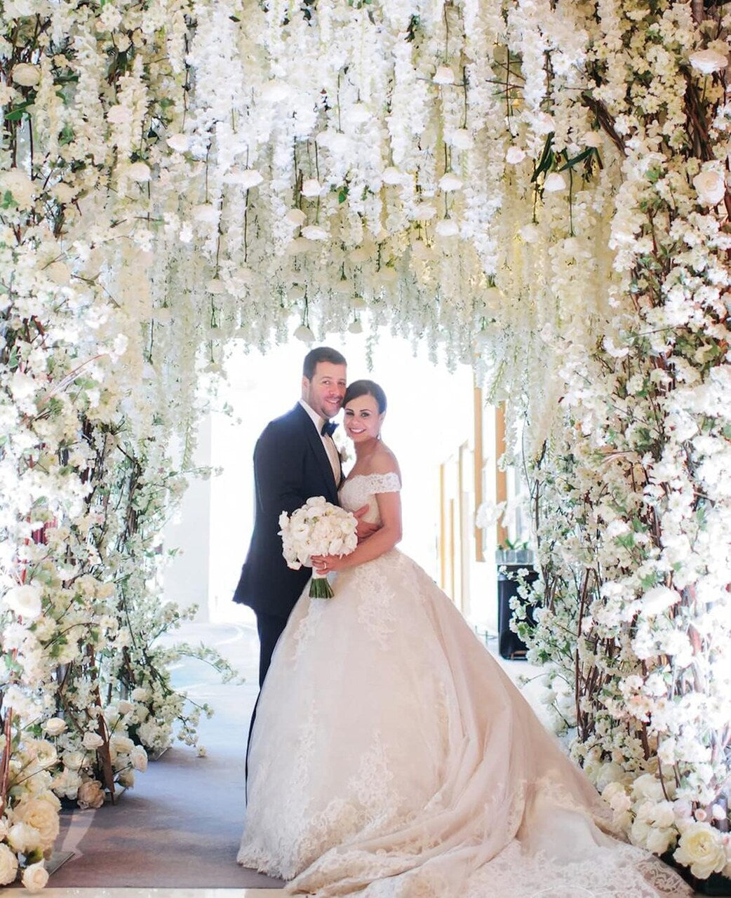 24 Pack Artificial Wisteria Vine Garland – Silk Hanging Flowers for Wedding, Home & Event Décor